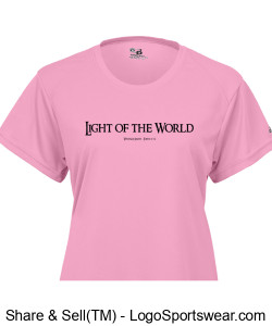Light of the World - Vintage Faith - Women's Pink T-Shirt Design Zoom